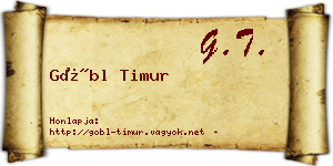 Göbl Timur névjegykártya